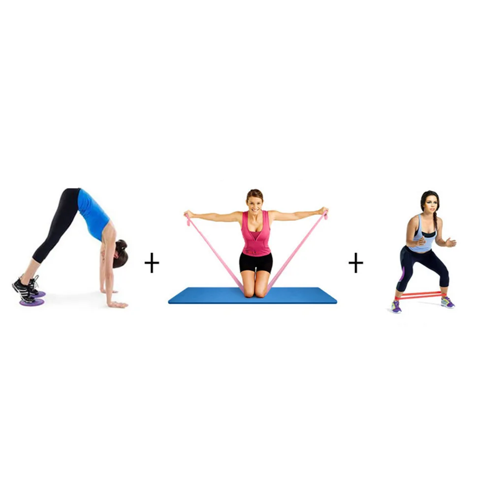 

3 Pcs Yoga Fitness Slide Plate Elastic Band Resistance Ring Set Skid Plate Elastic Ring Hip Training for Stretching Home Fitness
