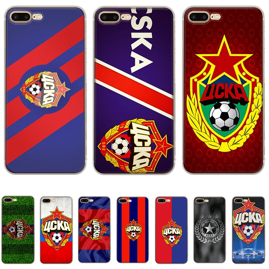 Mobile Phone Glass Case For Xiaomi Note 5 6 7 Pro F1 A1 A2 4X 5X 6X 9 Cover TPU Football CSKA Moscow |