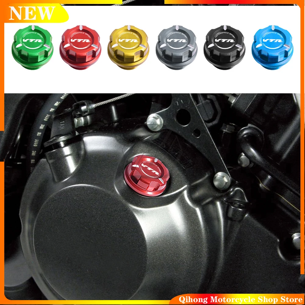 Мотоциклетная масляная крышка двигателя CNC, болт, винтовой наполнитель, крышка для Honda VTR1000F Fire Storm 1997-2007 VTR1000, Φ/2000-2005