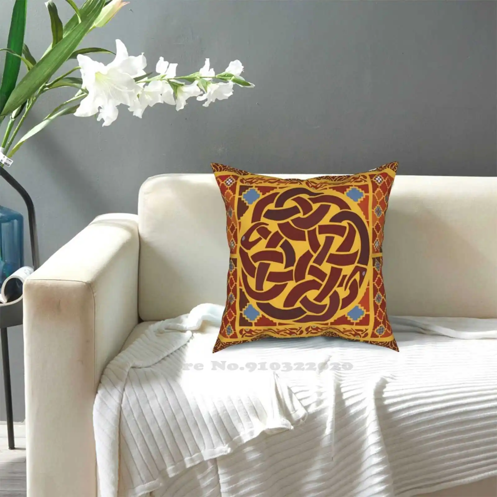 Модная наволочка для диванной подушки с изображением старого английского