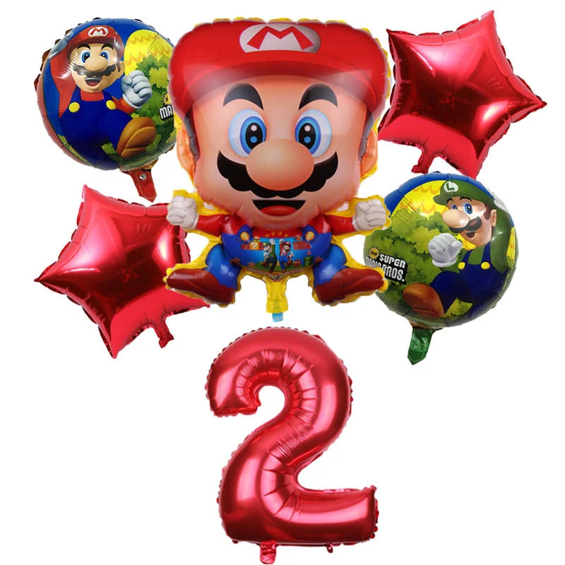 6 шт воздушные шары &quotСупер Марио&quot Детская день рождения украшенные забавной