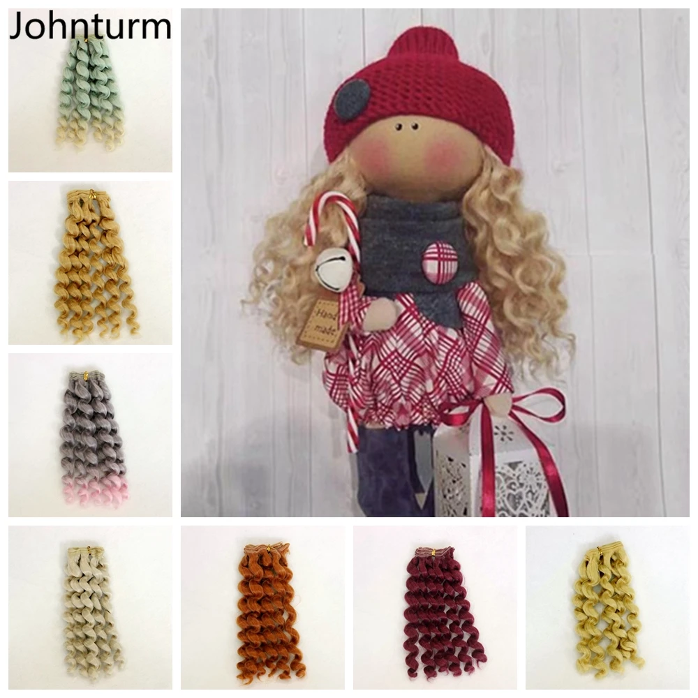 

20*100cm High Quality Screw Curly Hair Extensions for 1/3 1/4 1/6 1/12 BJD DIY Dolls Hair Wigs Heat Resistant Fiber Hair Wefts