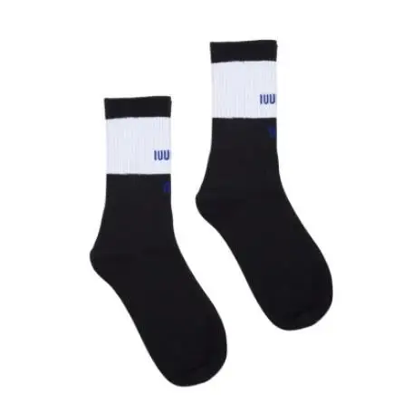 Style 3 White Una Reta/мужские носки гольфы в стиле хип-хоп хлопок, Новое поступление, повседневные носки для скейтборда с вышивкой - Цвет: Style 3 White