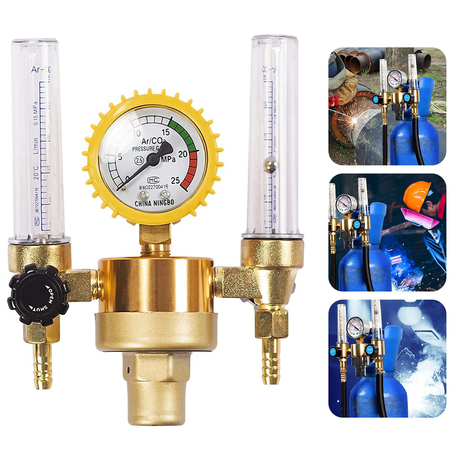 

Mig Tig Argon Gas Regulator CO2 Pressure Flow Meter High Precision Gas Control Regulator Impact Resistance Easy To Install