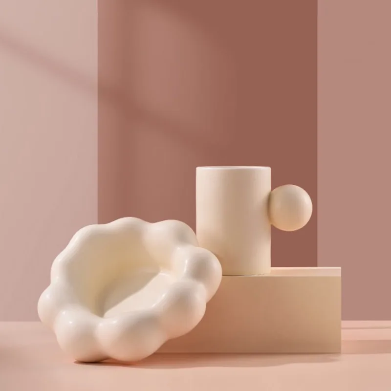 

Nordic Cloud Cup Saucer Cloud Mug Cake Dessert Saucer Coffee Cup Creative Cup Saucer Set Mug Set
