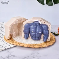 muscle art torso silicone body candles mold robust stereoscopic design naked human body scented soap mould diy handmade tool