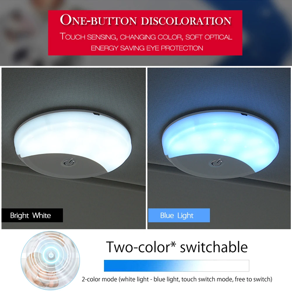 Светодиодный светильник для чтения интерьера автомобиля USB зарядка магнит на