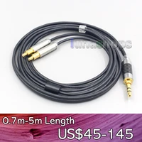 ln007101 black 99 pure pcocc earphone cable for audio technica ath adx5000 msr7b 770h 990h esw950 sr9 es750 esw990
