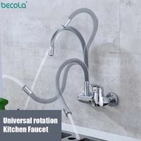 becola 360 rotation faucet chrome cold and hot water power swivel kitchen sink mixer tap single handle br 9108