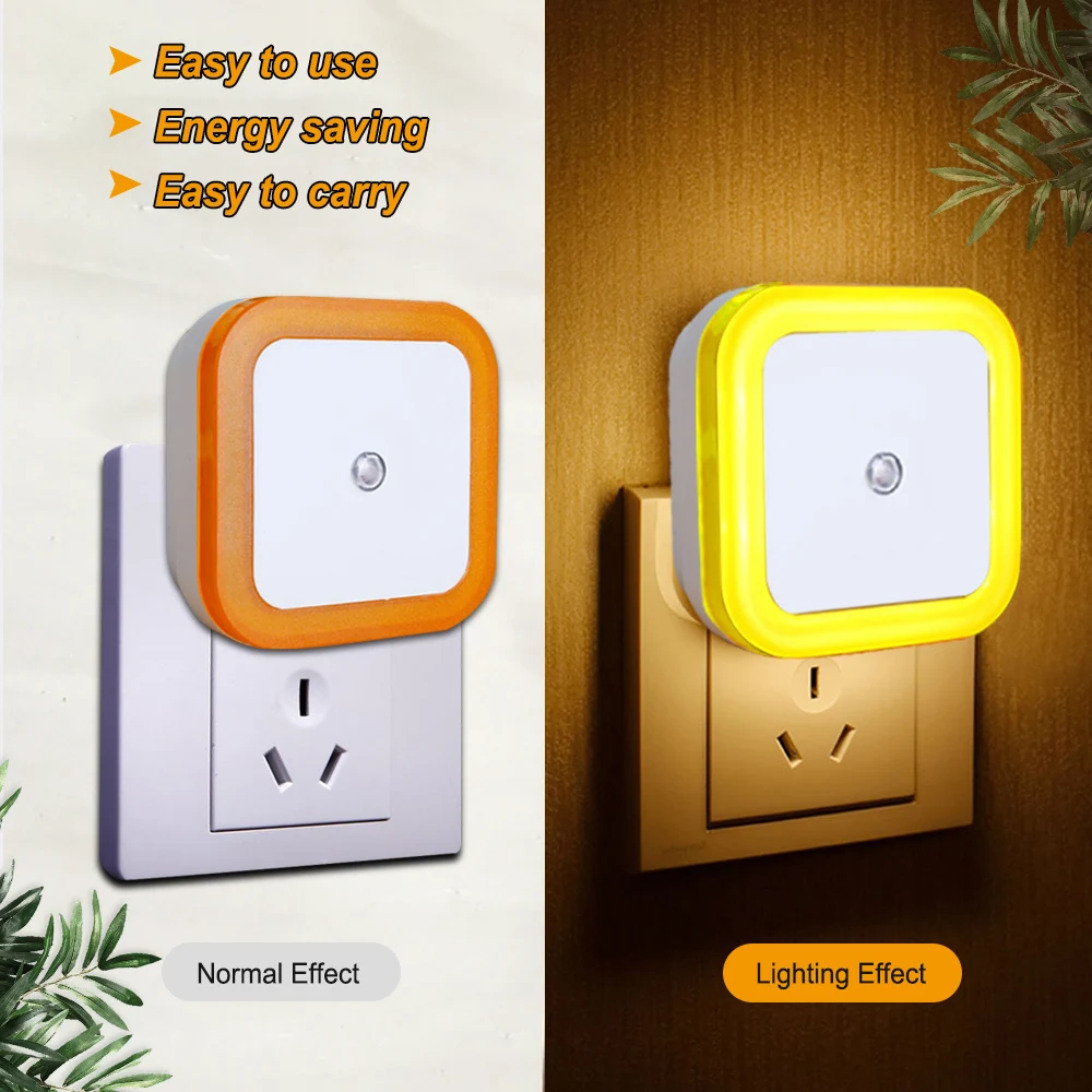 

LED Night Light Mini Light Sensor Control 110V 220V EU US Plug Nightlight Lamp For Children Kids Living Room Bedroom Lighting
