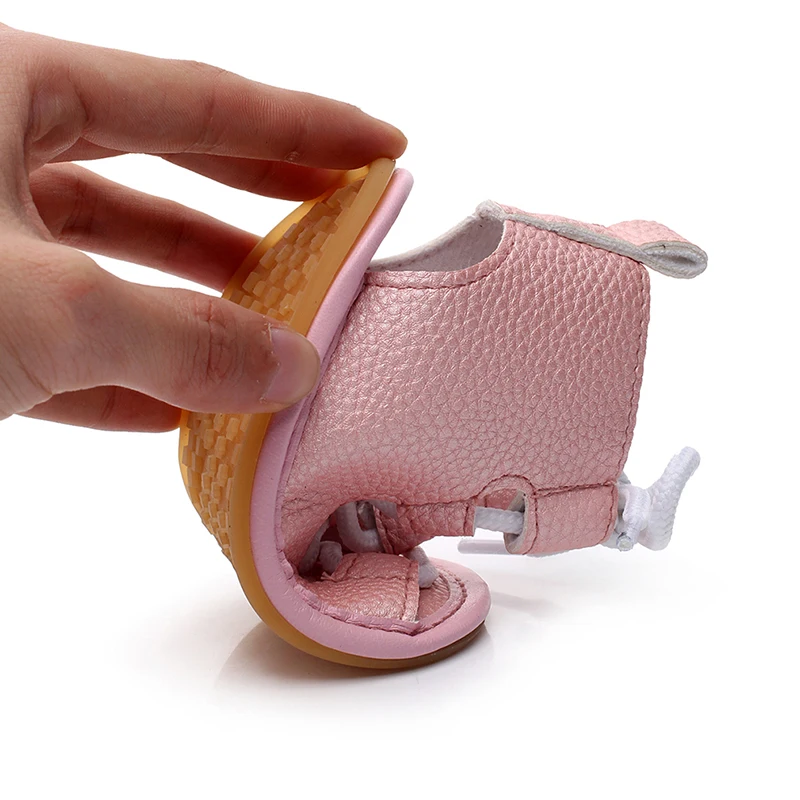 

Summer Baby Girls Flat Heels Lace-up Sandals Toddler Rome Sandals Baby Boy Gladiator Sandals Kids Leather Sandals 10 Color