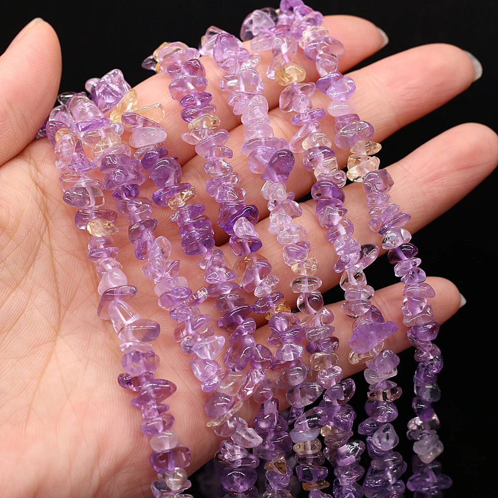 

1PC Natural Fluorites Stone Beads Fine Gravel Stone Loose Beads for Making Women Jewelry Necklace Size 3x5-4x6mm Length 40cm