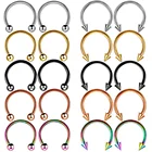 Лабретка кольцо из нержавеющей стали C кольцо Нос кольцо Подкова Кольцо уха ноготь тела Имитация пирсинга Перегородки Пирсинга