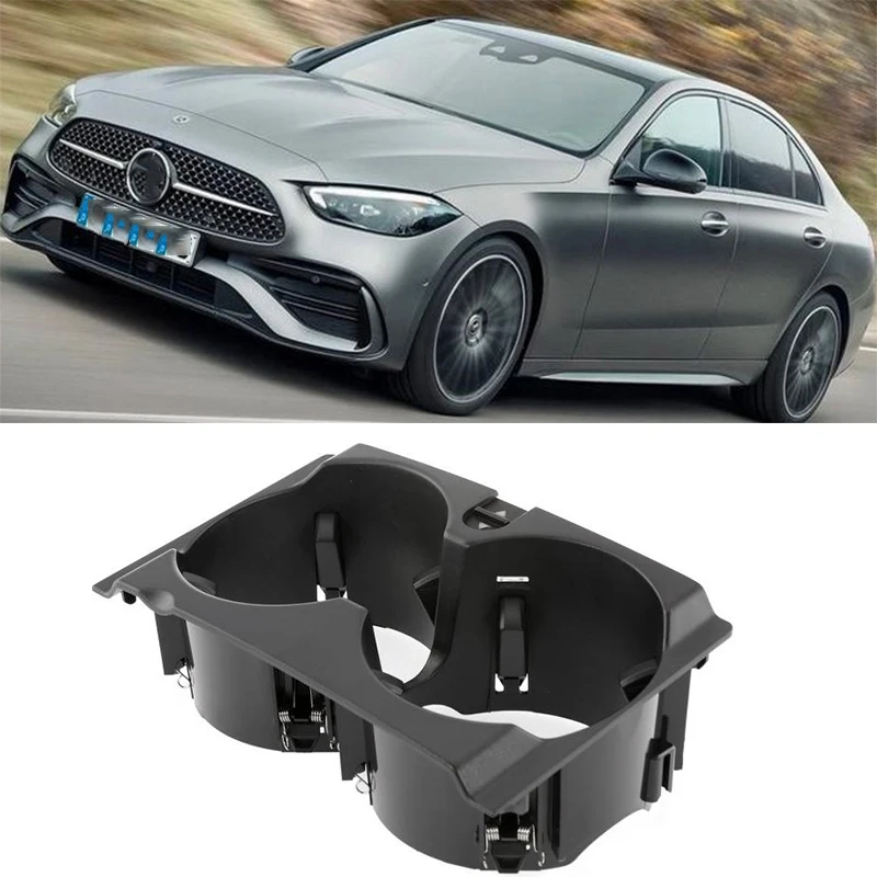 

For Mercedes Benz W212 E350 E400 E550 2010-2013 Car Accessories Front Center Console Water Cup Holder Insert Frame