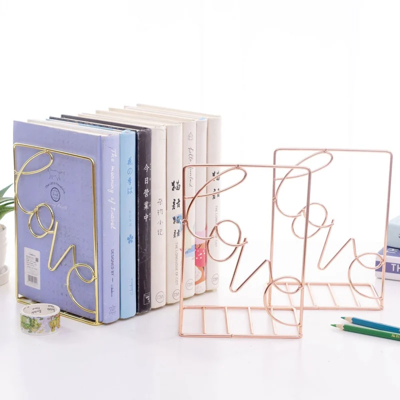 Декоративный держатель для книг из железной проволоки стойка металлические