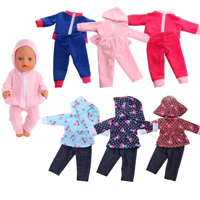 

Кукольная одежда 3 шт./компл. Пижама дождевик подходит для 18-дюймовых американских и 43 см кукол новорожденных для поколения рождественских и...