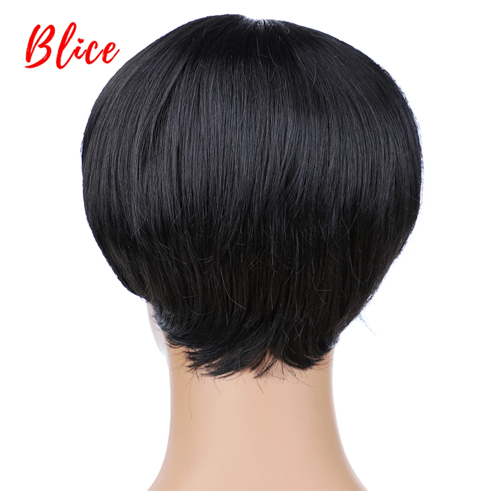 Blice для женщин короткий синтетический парик со свободной стороной взрыва
