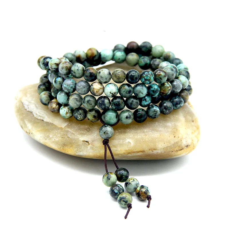 Браслет с бирюзовыми бусинами 6 мм для женщин и мужчин | Украшения аксессуары