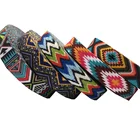 Эластичная атласная лента для волос, 58 дюйма, 15 мм, с геометрическим узором шеврон, со складками, из спандекса, детская платье с повязкой для волос, сделай сам для шитья