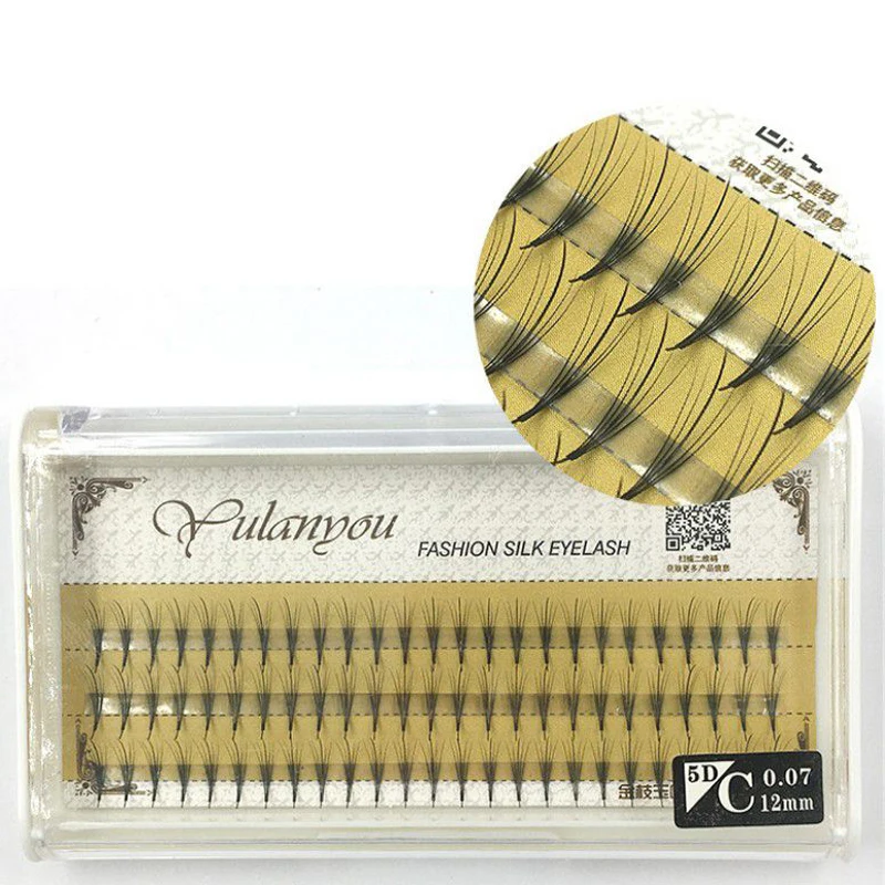 QUXINHAO Falsche Nerz Wimpern Natürliche C Curl 5D Schwarz 0 07 мм Lash удлинители красота советы большие