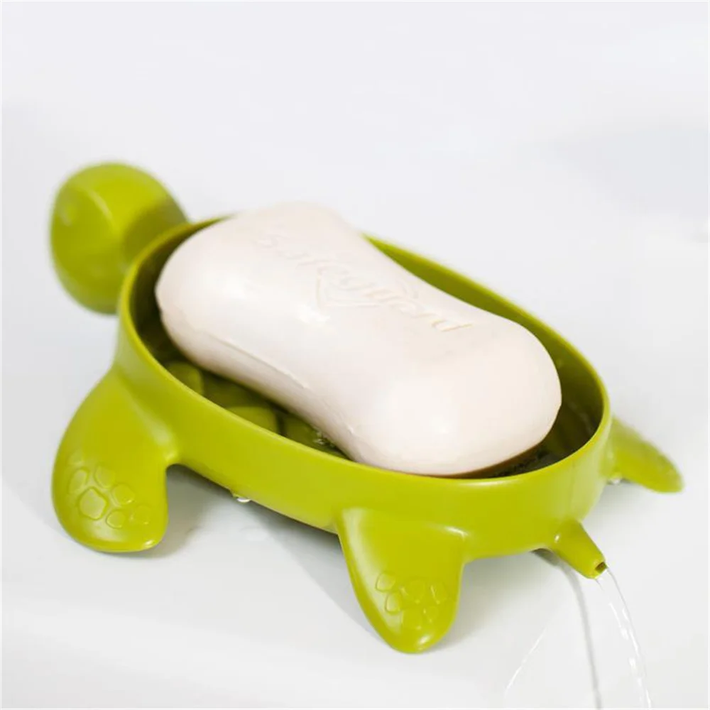 

Cute Turtle Soap Box Draining Non-slip Soap Dish Bathroom Home Creative Cartoon Storage Sea Turtle Soap Holder