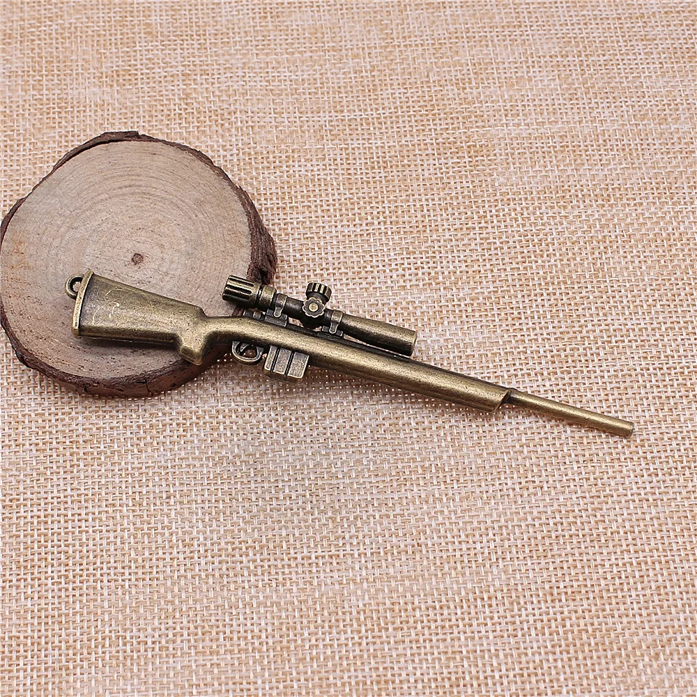 

Бесплатная доставка 2 шт. 116 мм античная бронза снайперская винтовка Подвески diy ретро ювелирные изделия подходят серьги брелок для волос ка...