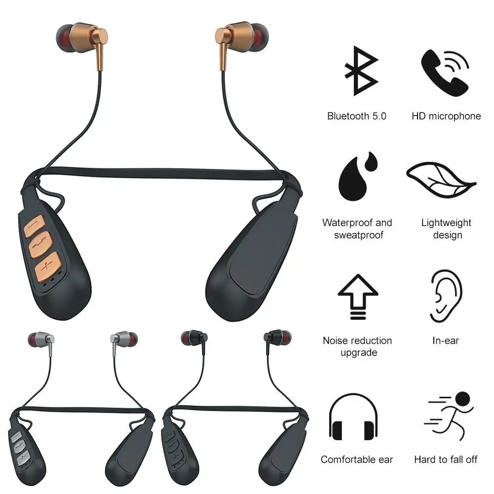 Спортивные подвесные беспроводные наушники Bluetooth 5 0 магнитные легкие