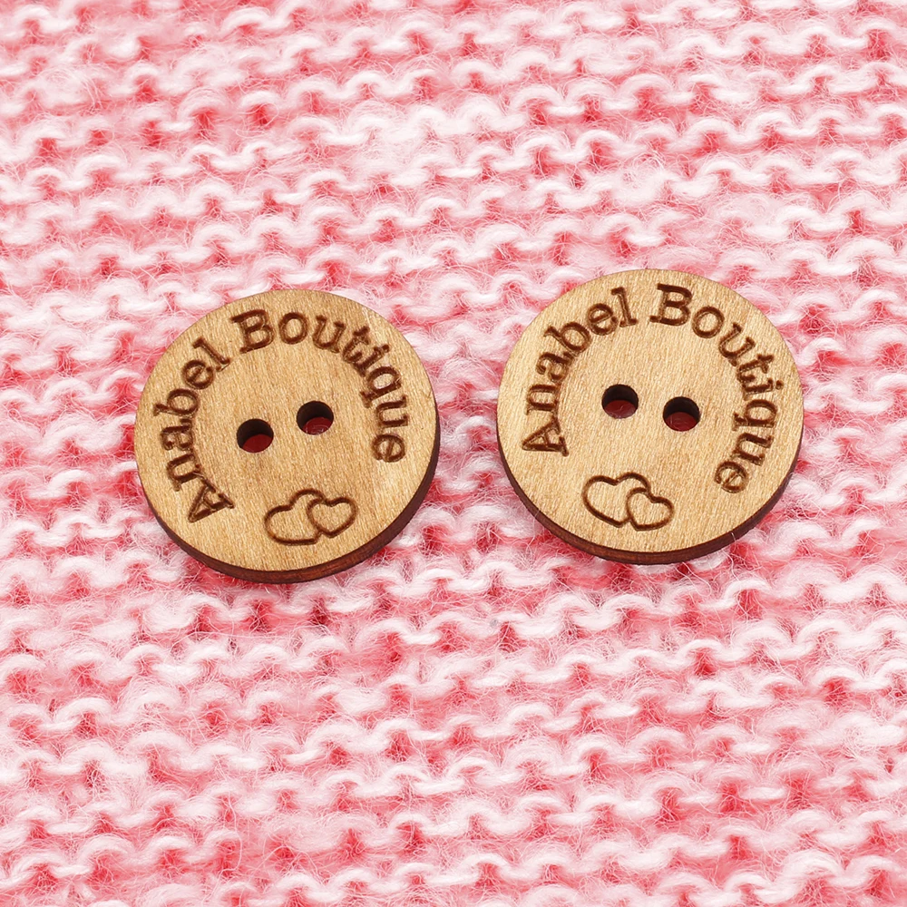 Деревянные пуговицы на заказ вязаные и крючком предметы дизайн 25 мм