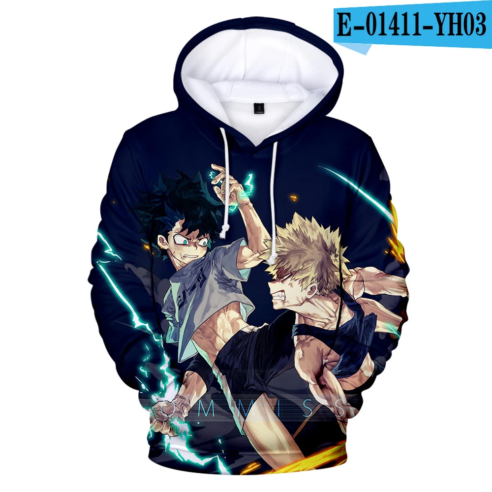 

New My Hero Academia Hoodies Sweatshirts High Quality Hoodie Anime Costume School Uniforms Boy/Girl Oversized Pullovers Tops
