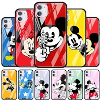 disney mickey mouse oswald for apple iphone 12 pro max mini 11 pro xs max x xr 6s 6 7 8 plus luxury tempered glass phone case