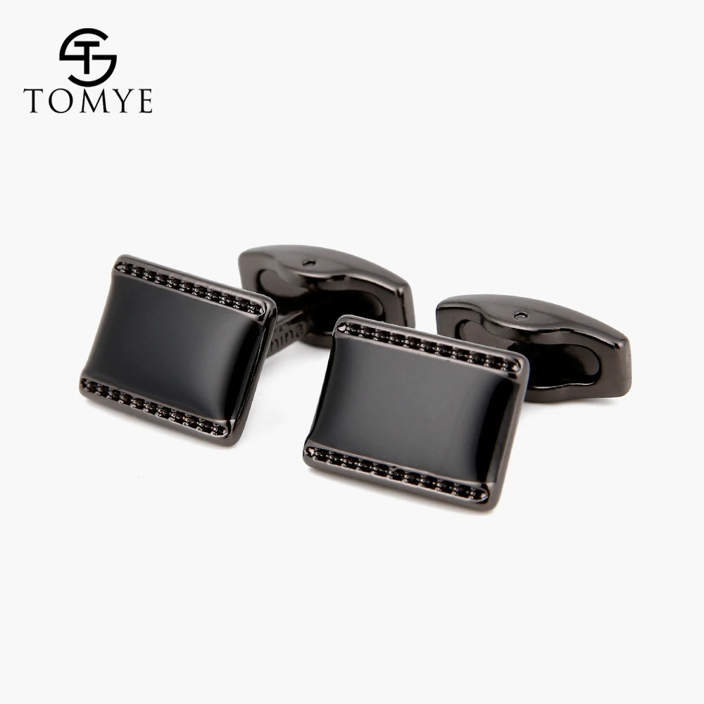 XK19S090 TOMYE матовый черный круглый пользовательские мужские уникальные новые Саудовской Аравии запонки для рубашки XK19S126 - Окраска металла: XK19S090