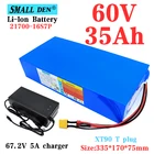 Литиевый аккумулятор 60 в, 35 Ач, 21700, 16S7P, 1000-3000 Вт, мощность для электрического велосипеда, элемент для скутера, мотоцикла, электровелосипеда + зарядное устройство 67,2 в, 5 А