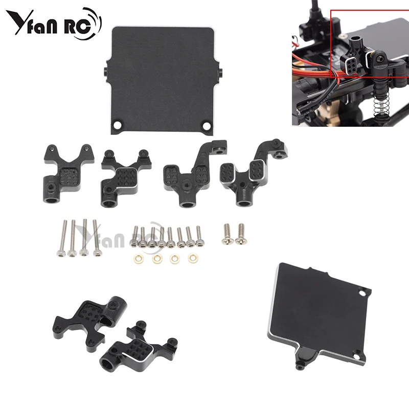 

The front adjustable towers & rear metal shock damper mount upgrade parts for 1/24 RC axial crawler scx24 90081 accessories