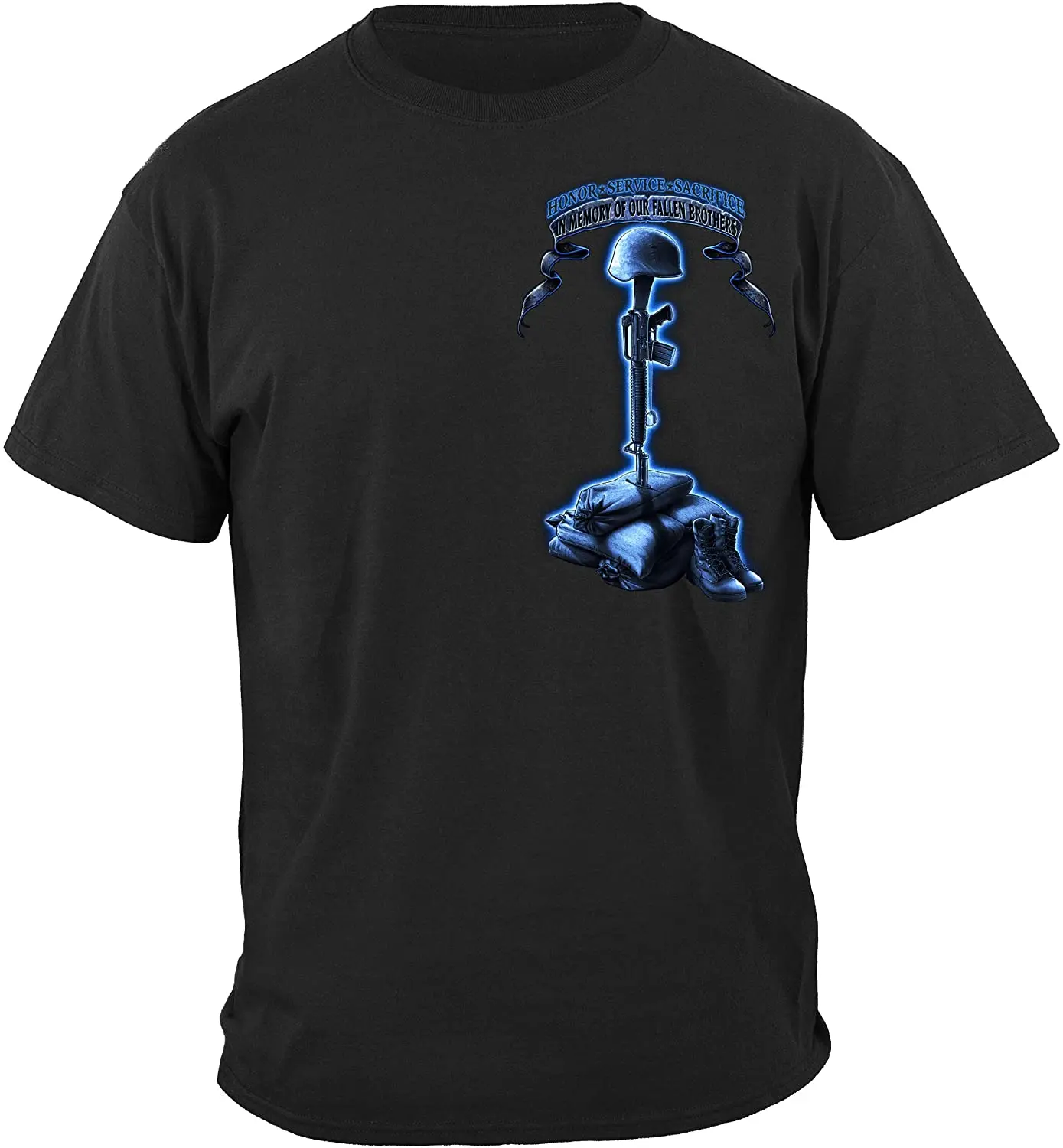 

Novelty Men's Never Forget Fallen Soldier Marine Corps T-Shirt Black