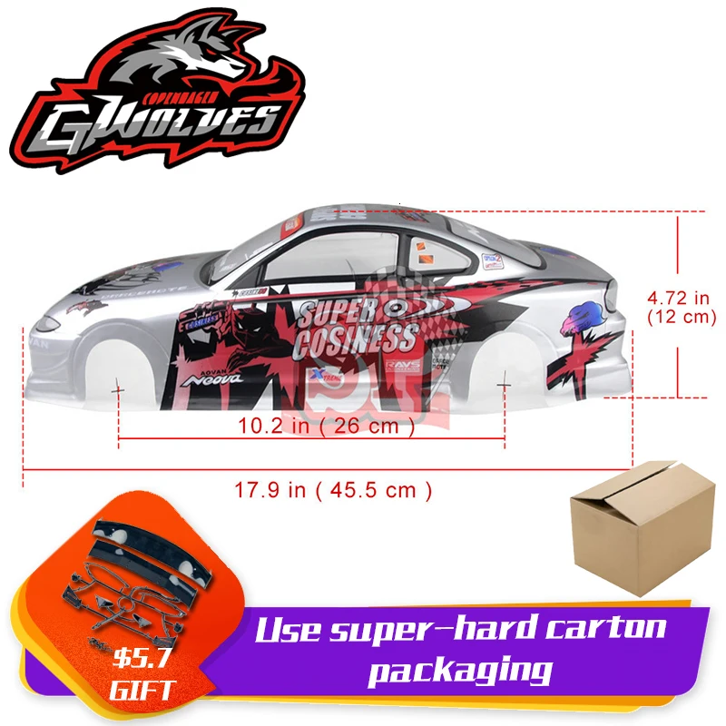 37 видов 1/10 RC автомобиль 195/190 мм ПВХ Окрашенный корпус с хвостом для 1:10 RC хобби гоночный Дрифт автомобиль hsp yokomo hpi ZD TAMIYA