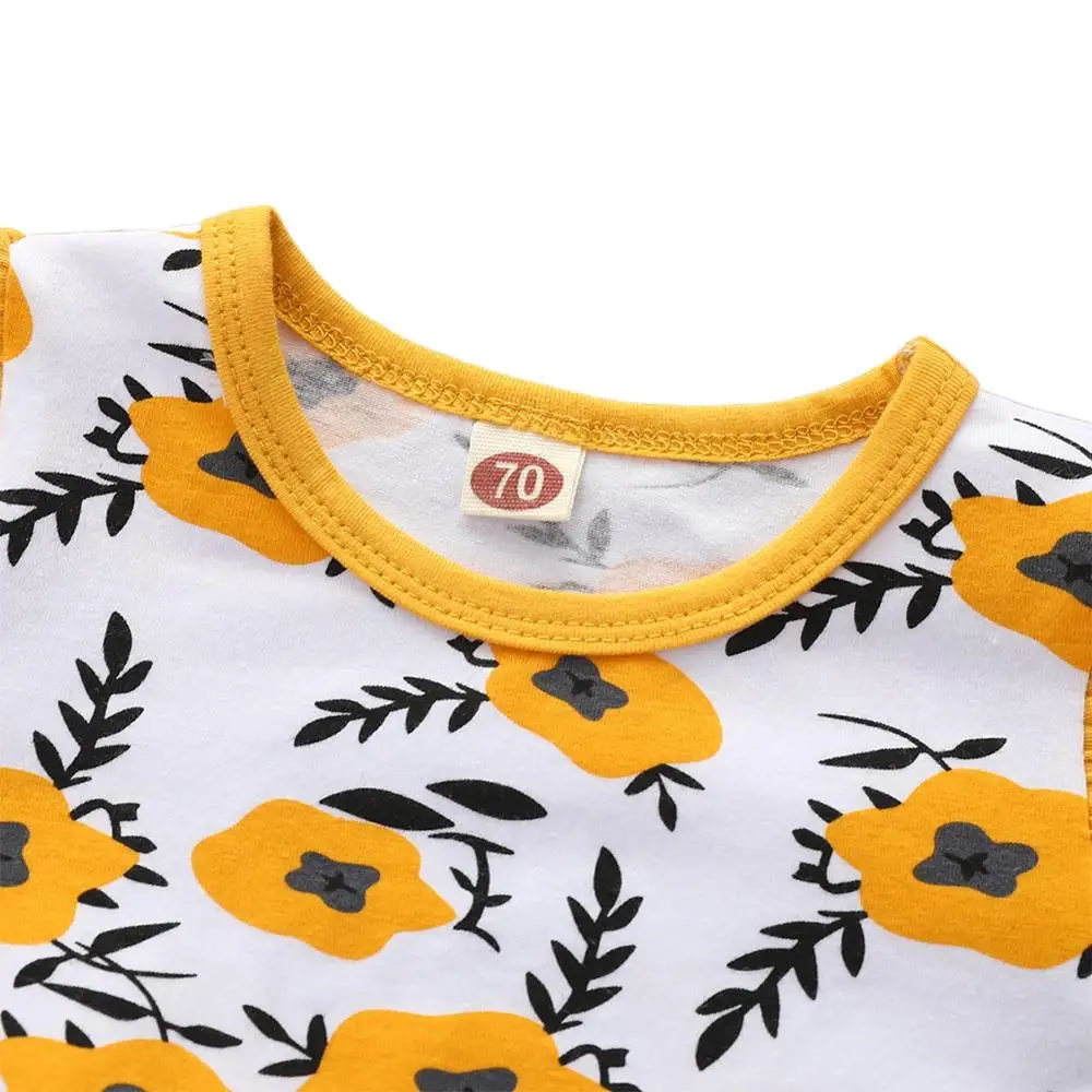 

Summer Baby Girls Sunflower Bodysuits