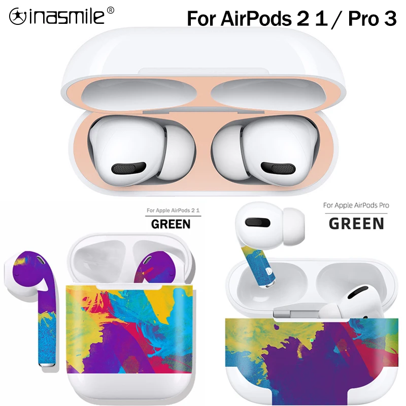 Милая наклейка для Airpods pro аксессуары крышка наклейка для airpods 2 3 защитный чехол Защита от пыли для AirPods Pro 3 Чехол Кожа