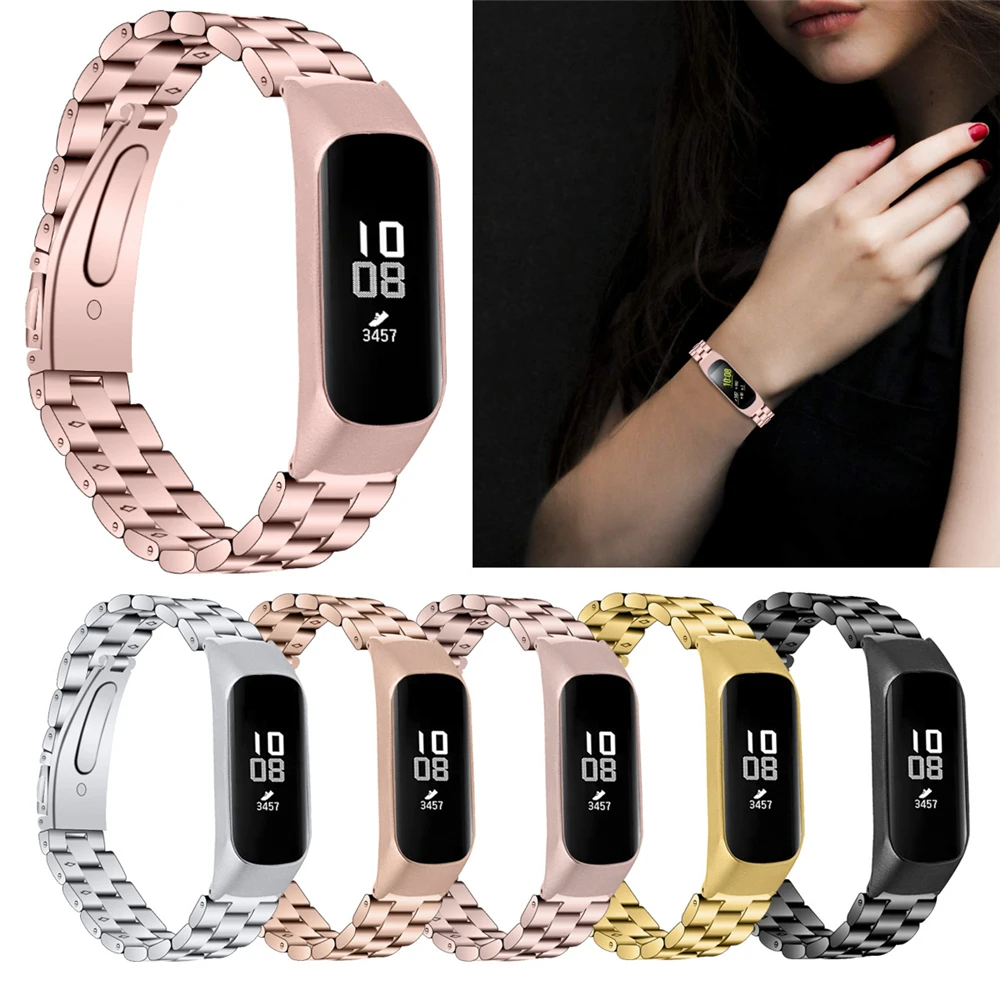 

Ремешок для часов из нержавеющей стали с чехлом для Samsung Galaxy fit-eR375, браслет на ремешке, складной браслет с пряжкой, аксессуары
