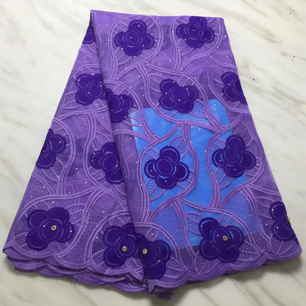 

Fashionable Nigerian Lace Fabrics Unique High Quality French Lace Fabric New Design White With Stones For Women