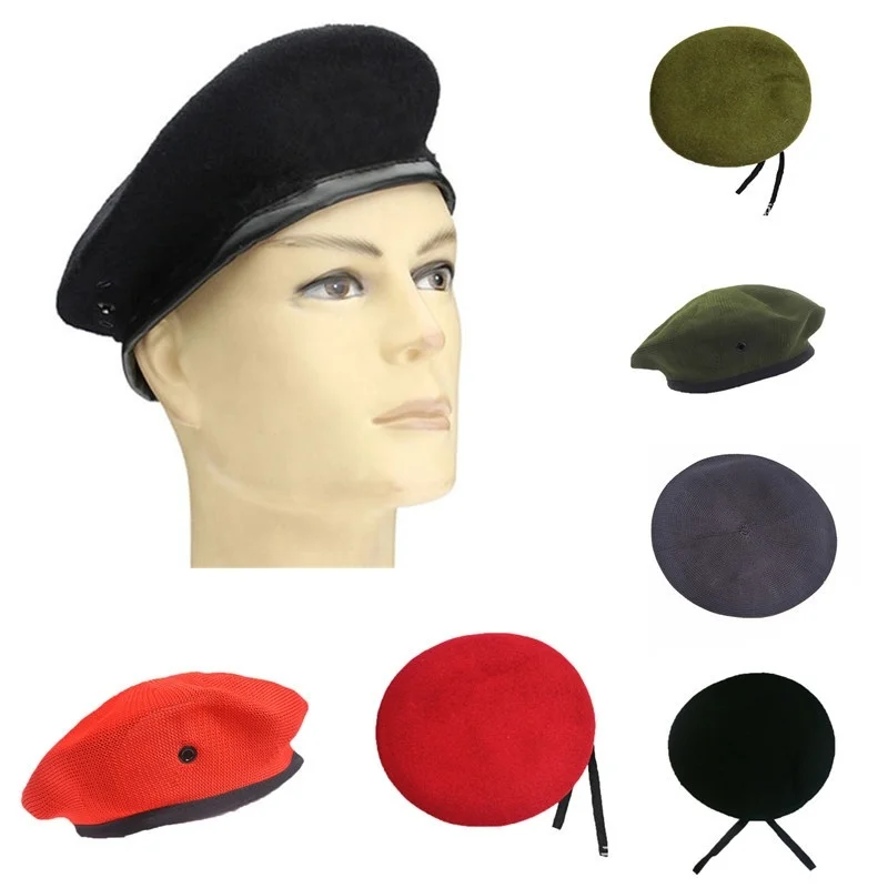 

Unisex Fashion Vintage Solid Woolen Cloth Berets Men Hats Military Army Hat Men Women Uniform Cap Peaky Blinders Hats for Women