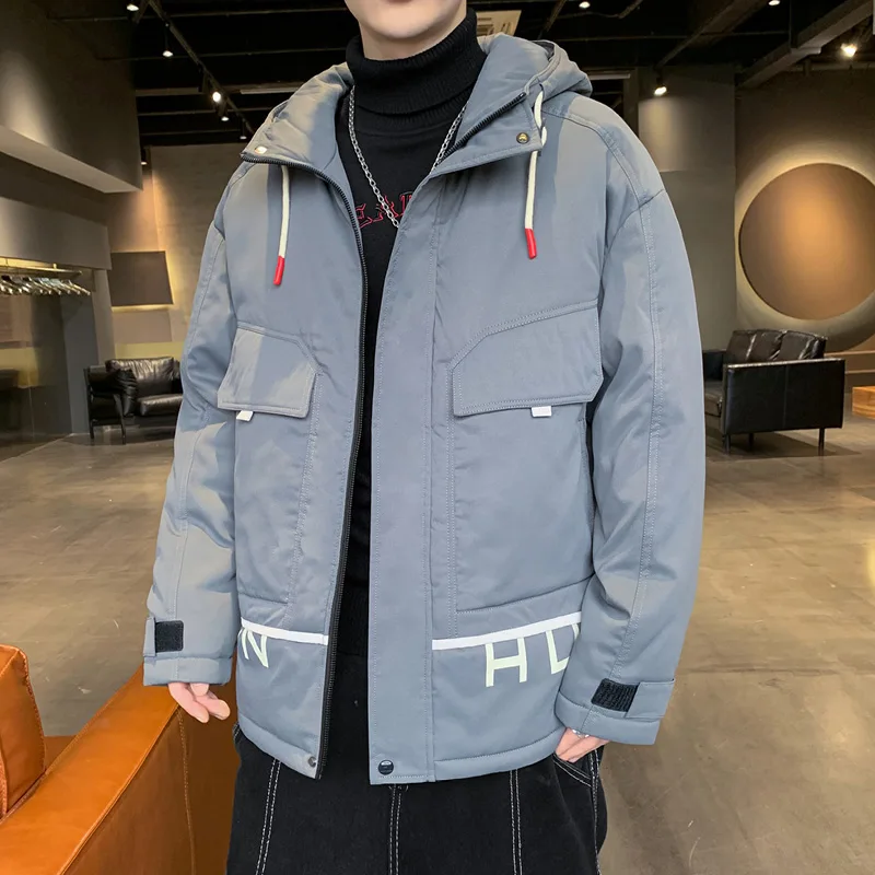 New Arrival Cold Autumn Winter Men's Casual Hooded White Duck Down Jacket Thick Warm Down Parkas Outwear Plus Size Puffer Coats