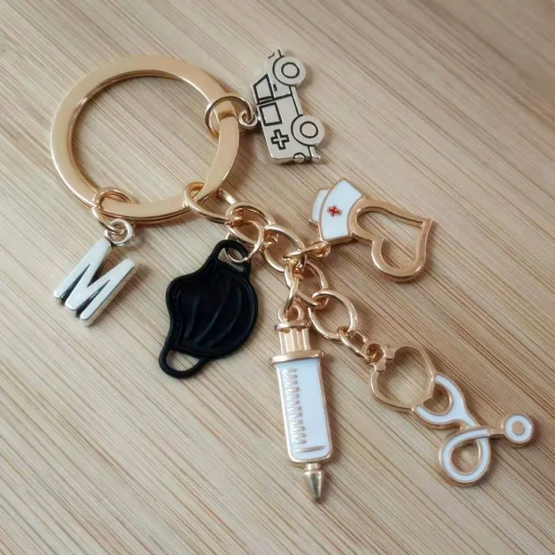 A Z письмо брелок Доктор инструмент медицинский стетоскоп шприц Медсестра