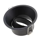 Круглая Встраиваемая Светодиодная лампа MR16 GU10, осветительный прибор белогочерного цветов, регулируемая потолочная точечная рамка, светодиодный потолочный светильник