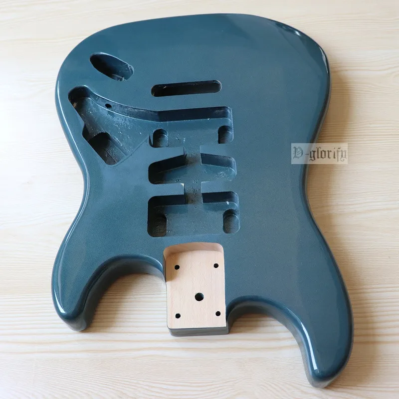 neue ankunft aqua blau st elektrische gitarre körper pappel holz gitarre teile gute qualität guitarre barrel für diy free global shippi