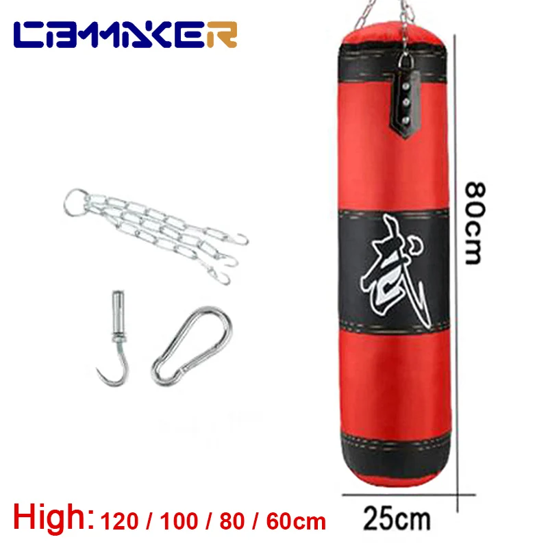 

Профессиональная боксерская груша для тренировок, фитнеса с подвесным мешком для кикбоксинга, пустой тяжелый боксерский мешок для трениро...