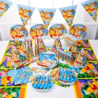 childrens birthday party supplies winnie the pooh cartoon theme set baby birthday dress set supplies cups dish straw tablecloth