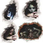 1 шт., настенные стикеры ужасов на Хэллоуин, для спальни, гостиной, декоративные 3D женские обои с изображением призрака, настенные Стикеры, настенные украшения