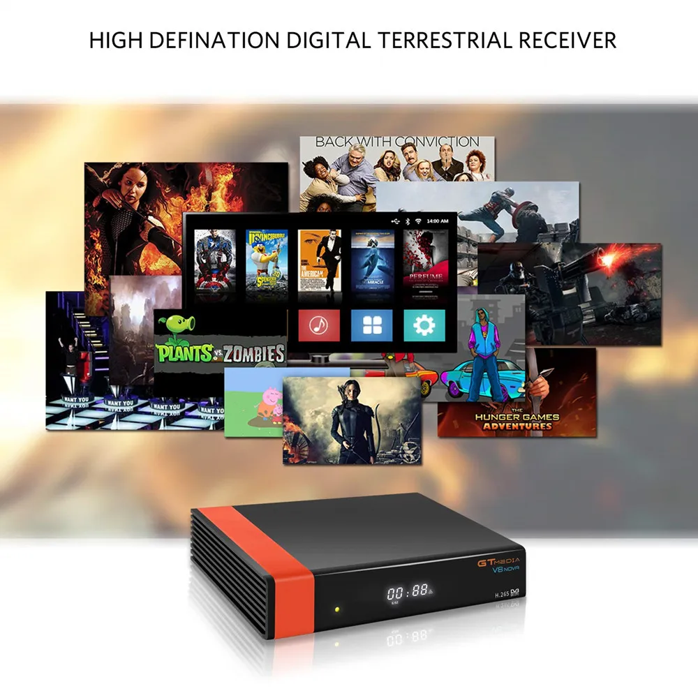 V8 Nova спутниковый ресивер Gtmedia V8 NOVA HD 1080P Европа резкий на 2 года Испания встроенный Wifi ключ V9 супер мощность V8 супер