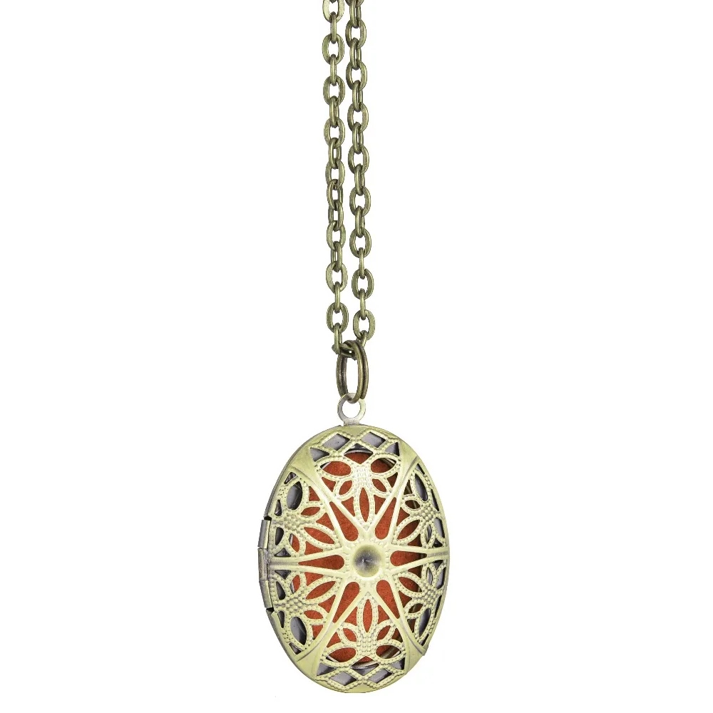 Vintage Antique Silver Plated Pendant Perfume Aromatherapy Diffuser Necklace Locket Essential Oil Boys Necklaces | Украшения и