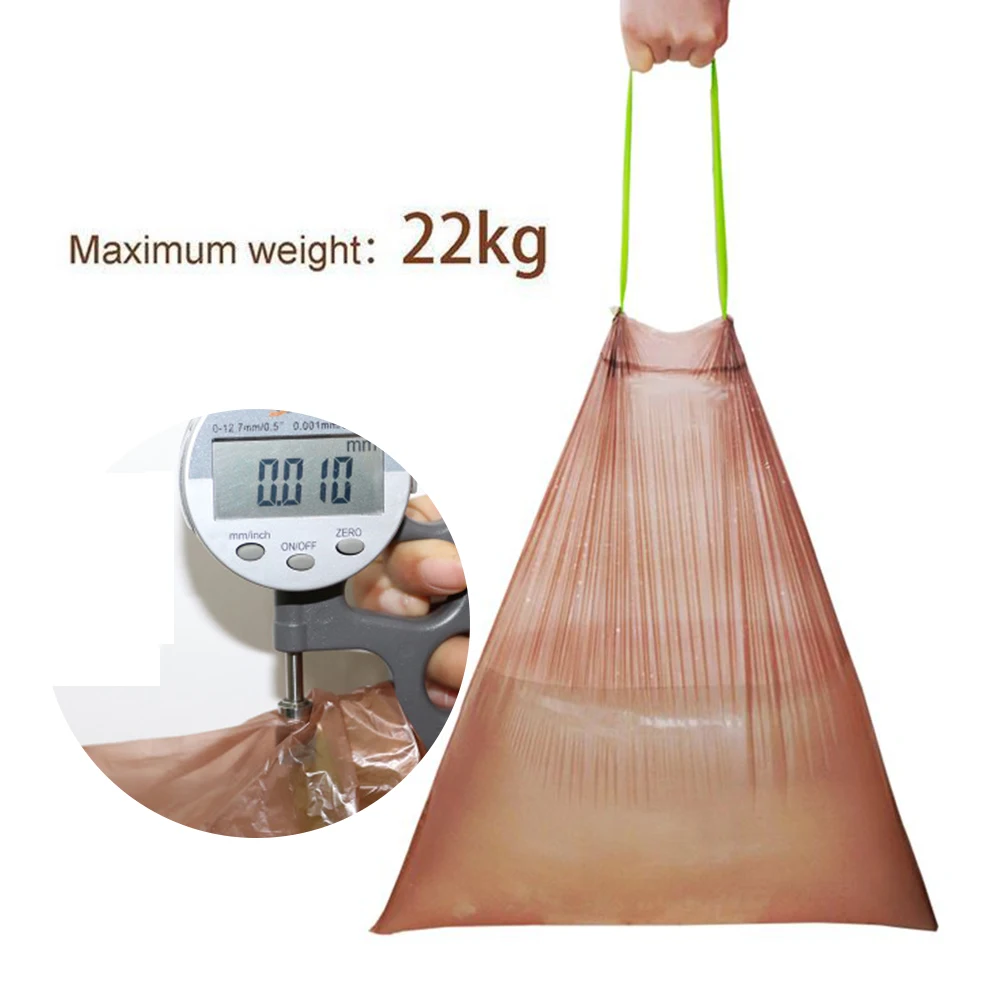 Для выведения токсинов 40 шт Разлагаемый мусорный мусорные мешки для мусора с